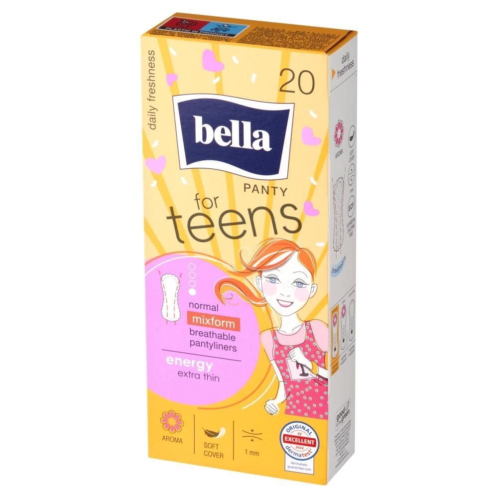 Bella Panty for Teens Normal Energy Wkładki higieniczne 20 sztuk