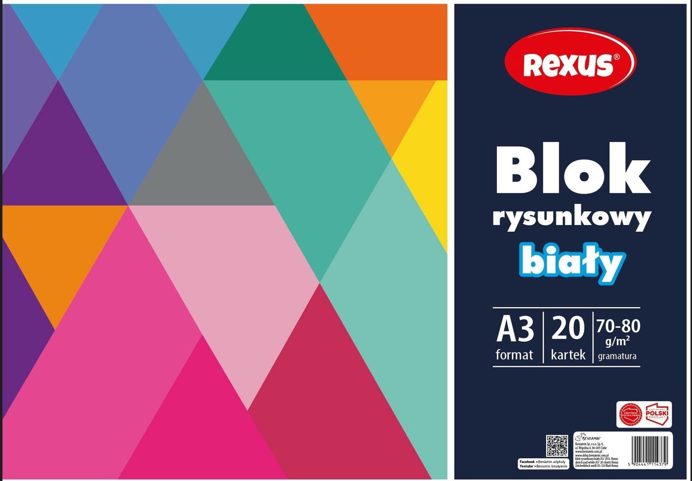 Фото - Малювання Beniamin Blok rysunkowy biały A3/20k