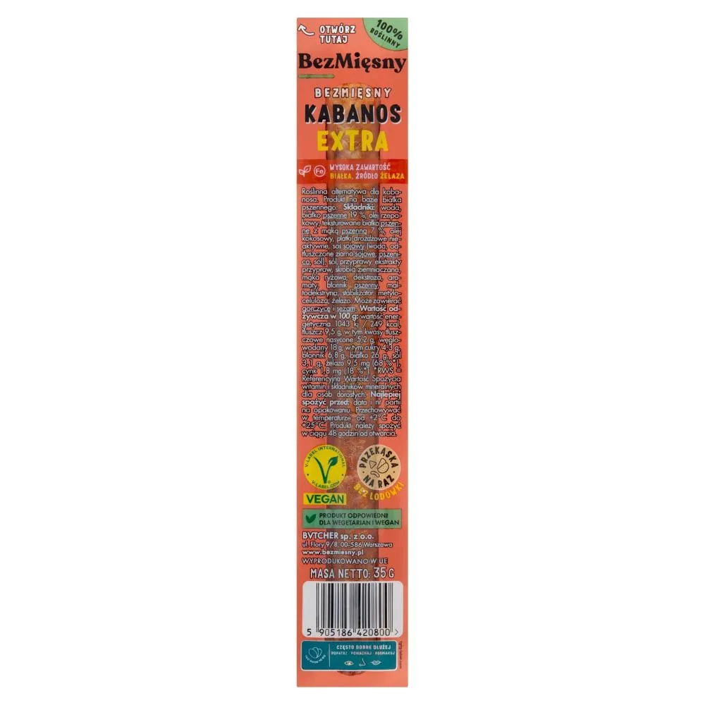 BezMięsny Bezmięsny kabanos extra 35 g
