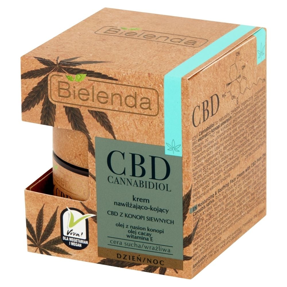 Bielenda CBD Cannabidiol Krem nawilżająco-kojący na dzień noc 50 ml