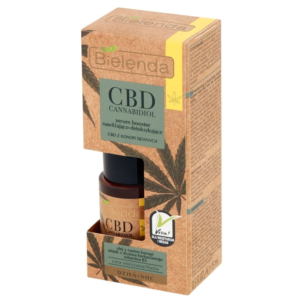 Bielenda CBD Cannabidiol Serum booster nawilżająco-detoksykujące na dzień noc 15 ml