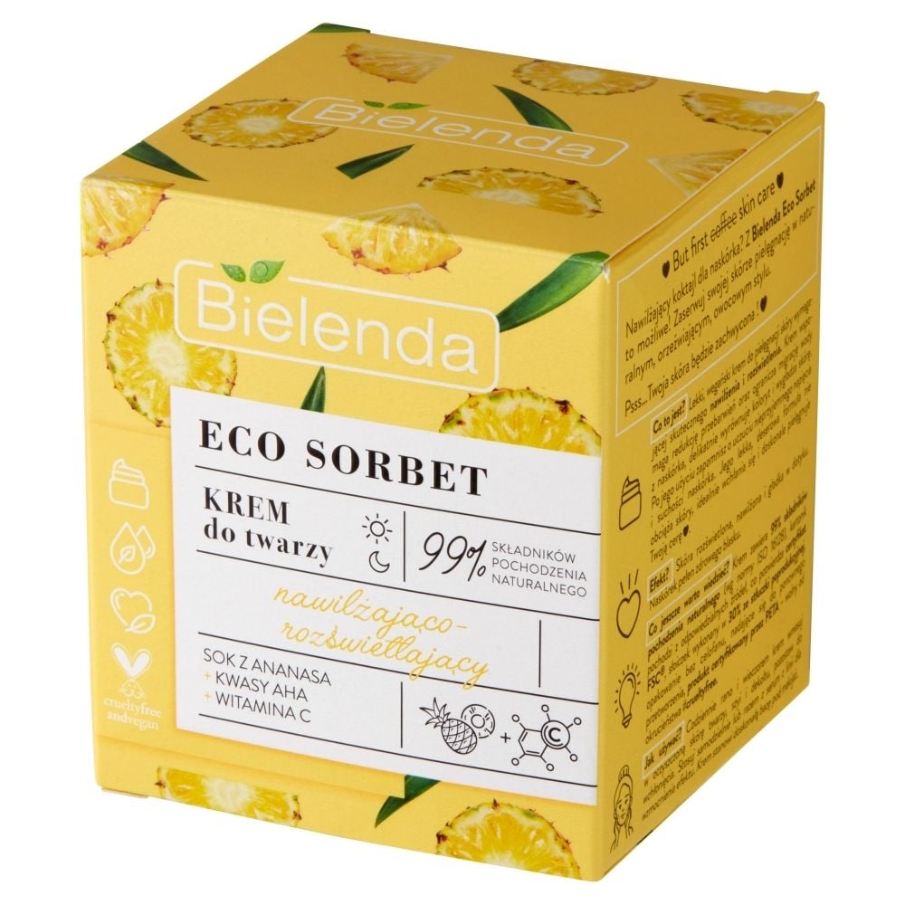Bielenda Eco Sorbet Krem do twarzy nawilżająco-rozświetlający 50 ml