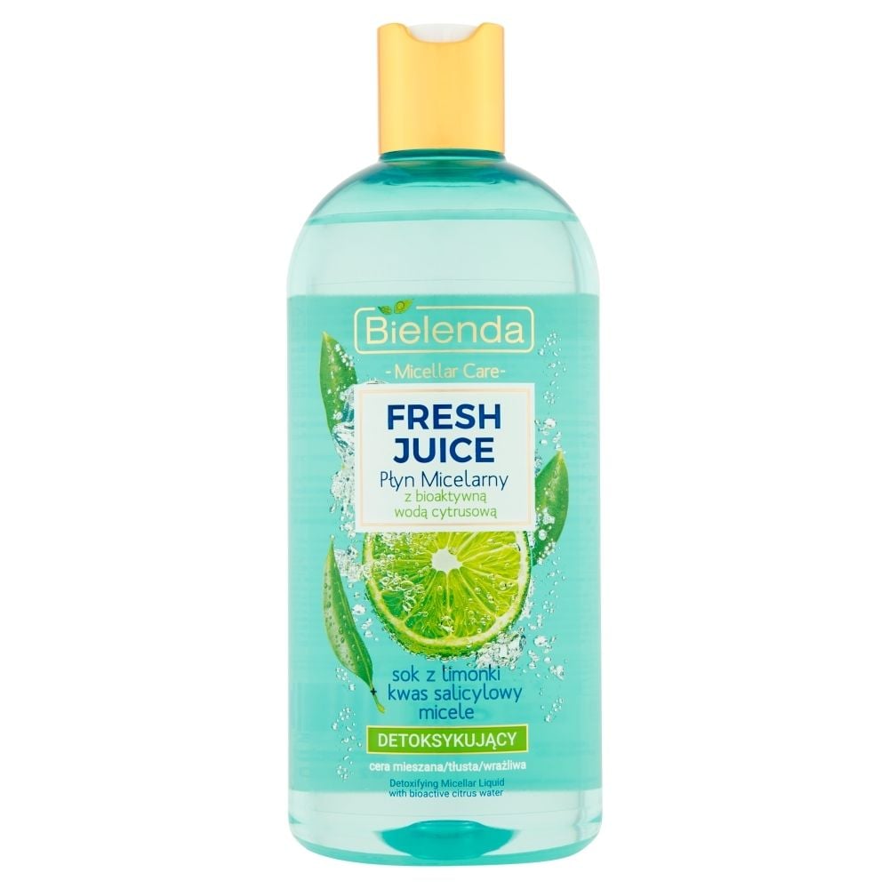 Bielenda Fresh Juice Płyn micelarny z bioaktywną wodą cytrusową detoksykujący 500 ml