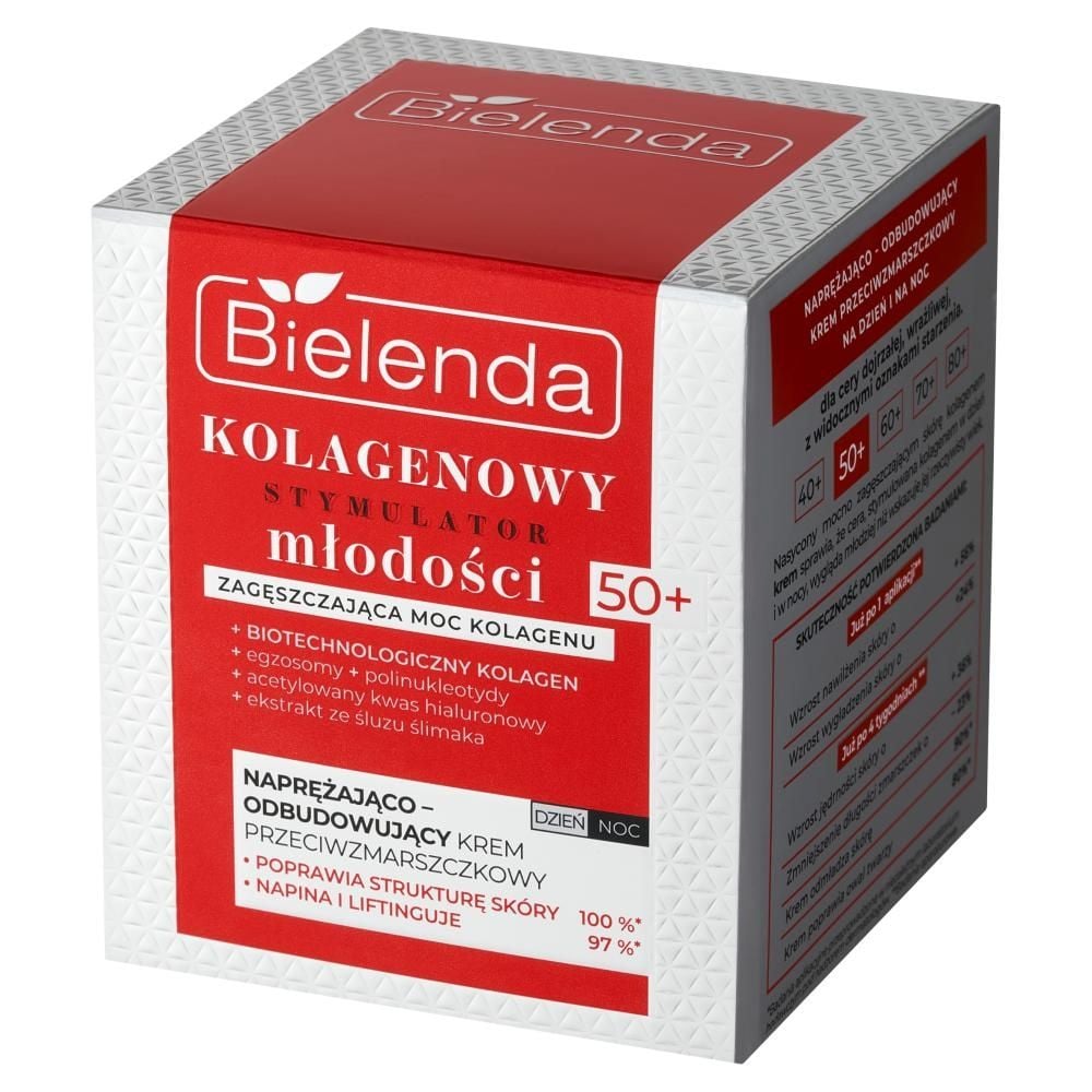 Bielenda Kolagenowy stymulator młodości 50+ Naprężająco-odbudowujący krem przeciwzmarszczkowy 50 ml