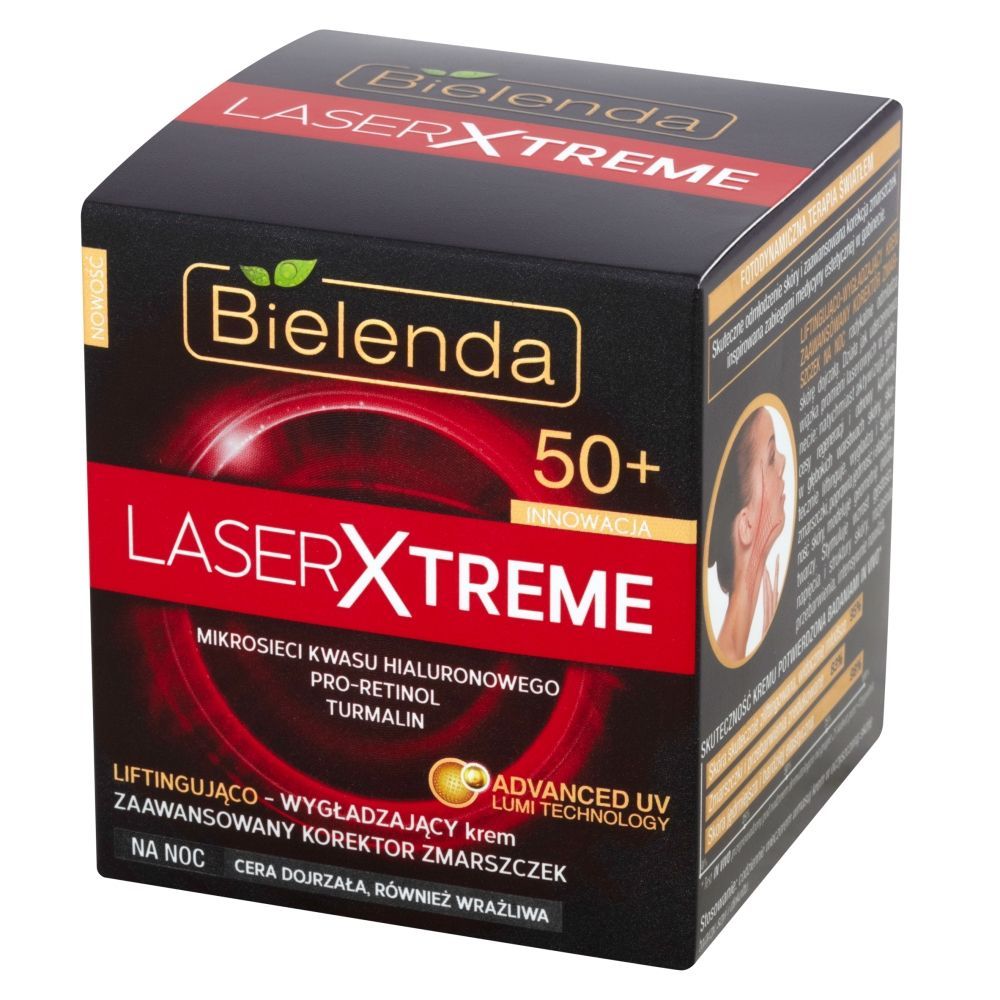 Bielenda Laser Xtreme Innowacja 50+ Liftingująco-wygładzający korektor zmarszczek na noc 50 ml