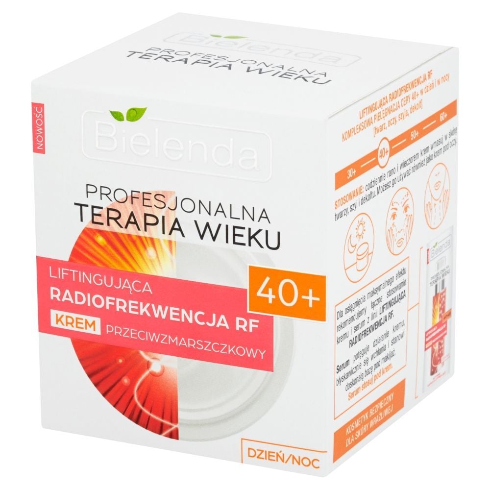 Bielenda Profesjonalna Terapia Wieku 40+ Liftingująca Radiofrekwencja RF Krem dzień noc 50 ml