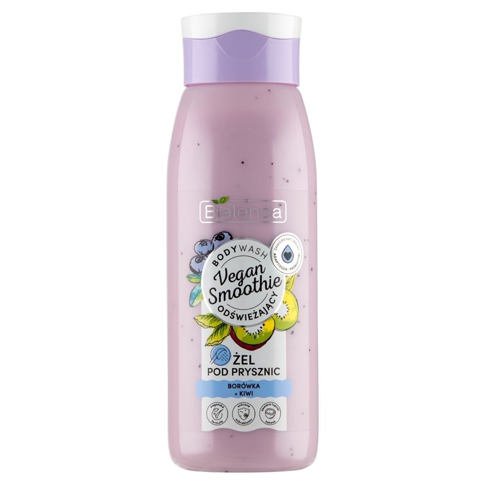 Bielenda Vegan Smoothie Odświeżający żel pod prysznic borówka + kiwi 400 g