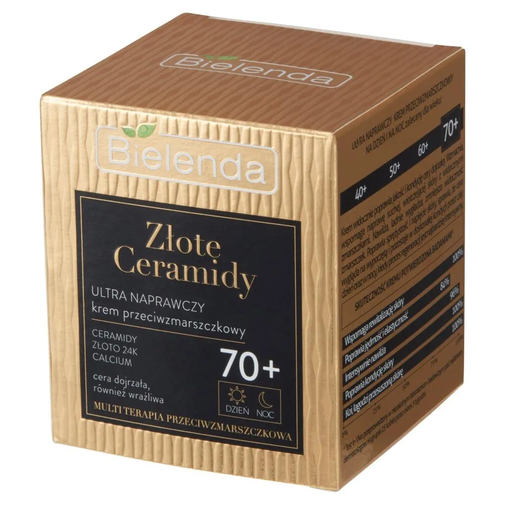 Bielenda Złote Ceramidy 70+ Ultra naprawczy krem przeciwzmarszczkowy 50 ml