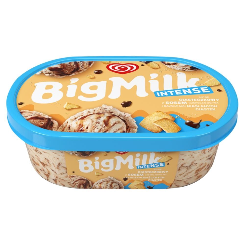 Big Milk Intense Lody smak ciasteczkowy z sosem czekoladowym z sosem czekoladowym 900 ml