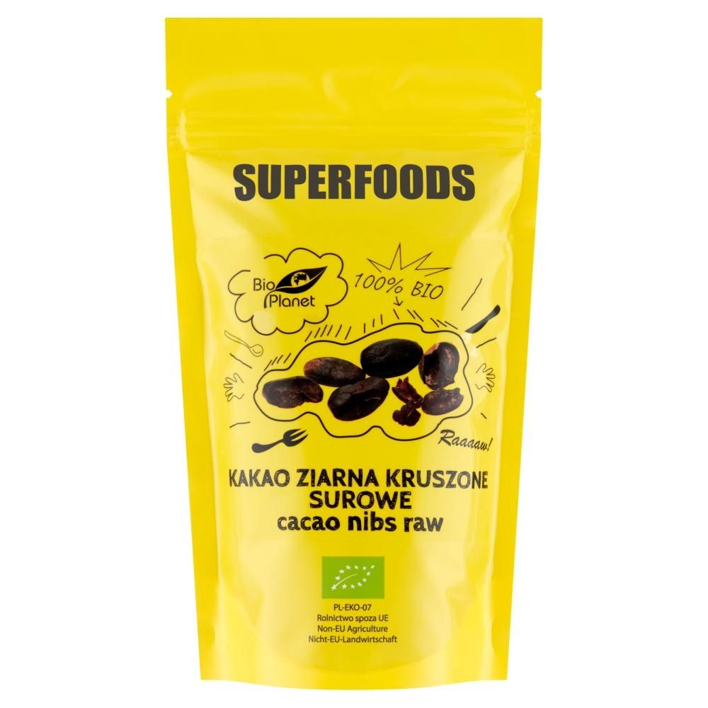 Bio Planet Superfoods Kakao ziarna kruszone surowe 250 g