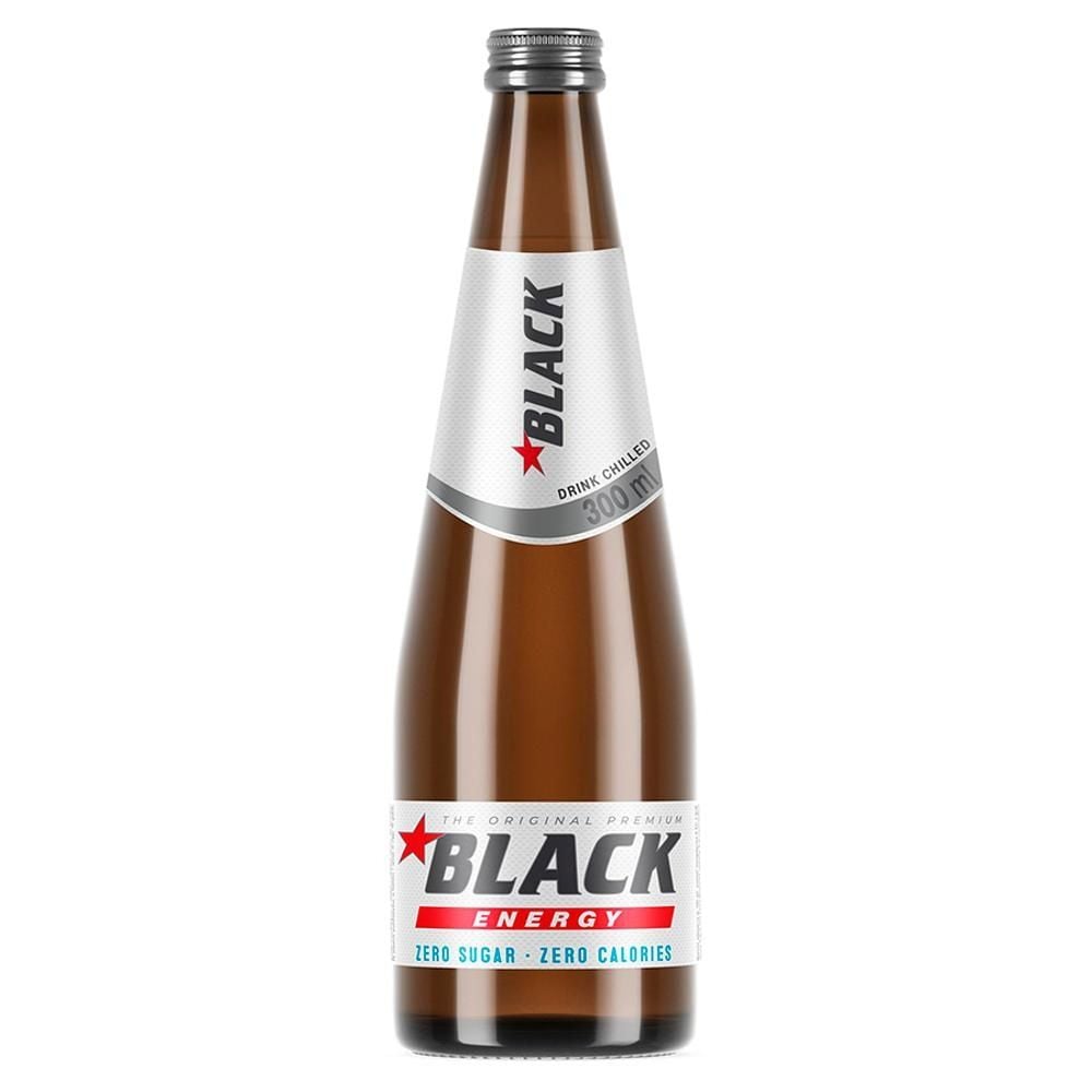 Black Energy Zero Sugar Gazowany napój energetyzujący bez cukru 300 ml