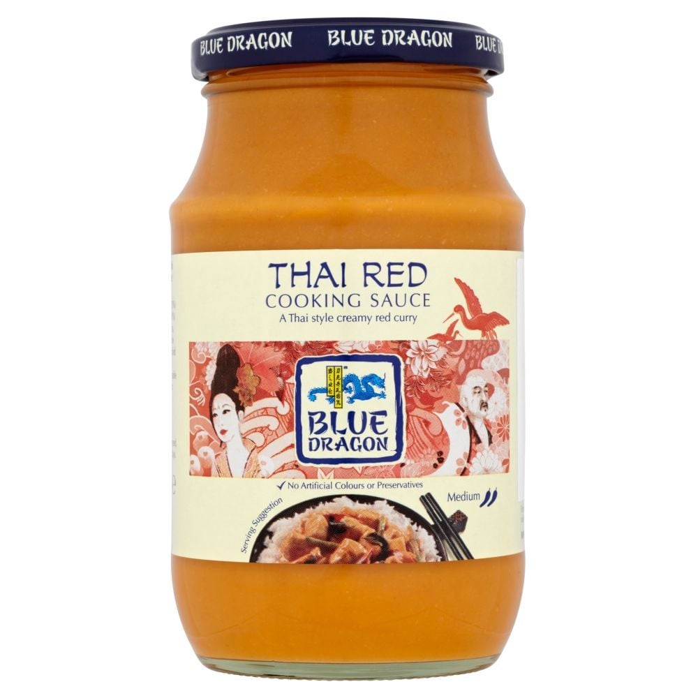 Blue Dragon Średnio-ostry sos tajskie czerwone curry 410 g