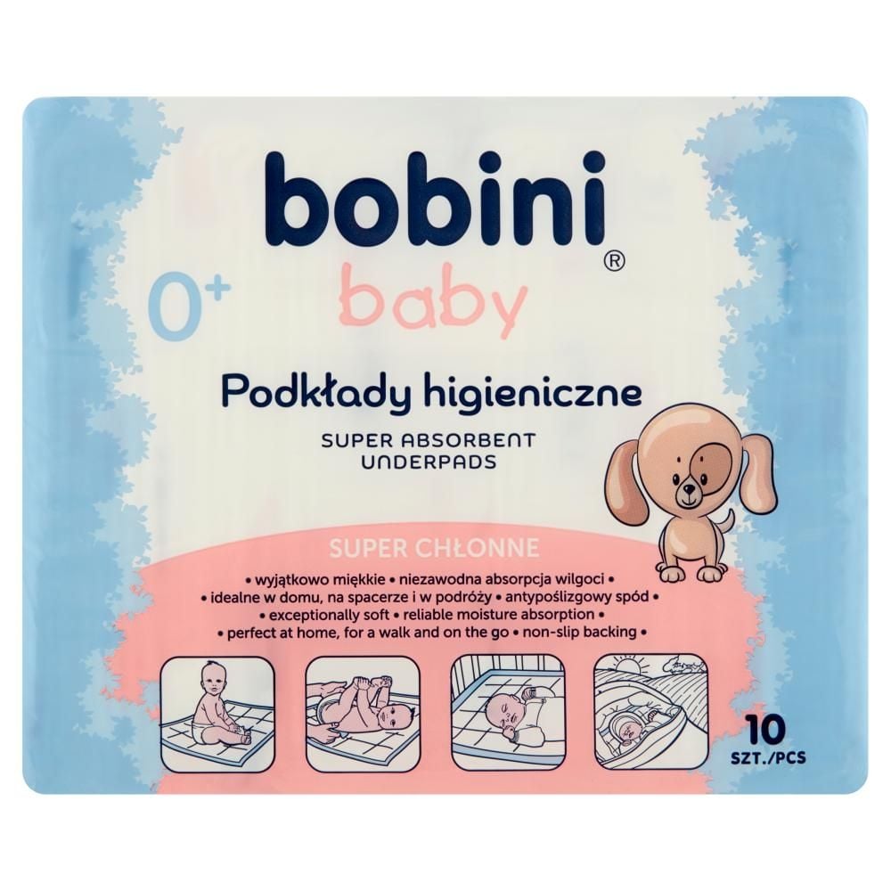 bobini Baby Podkłady higieniczne super chłonne 10 sztuk