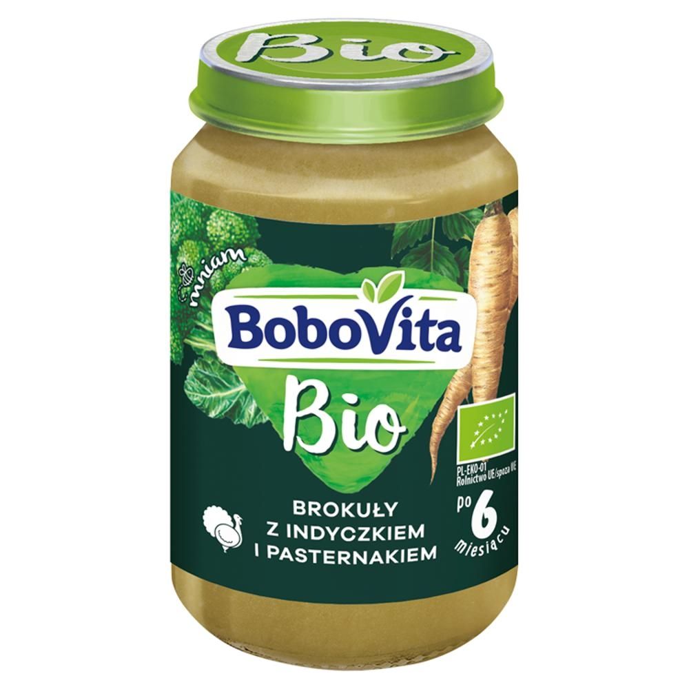 Фото - Дитяче харчування BoboVita Bio Brokuły z indyczkiem i pasternakiem po 6 miesiącu 190 g 