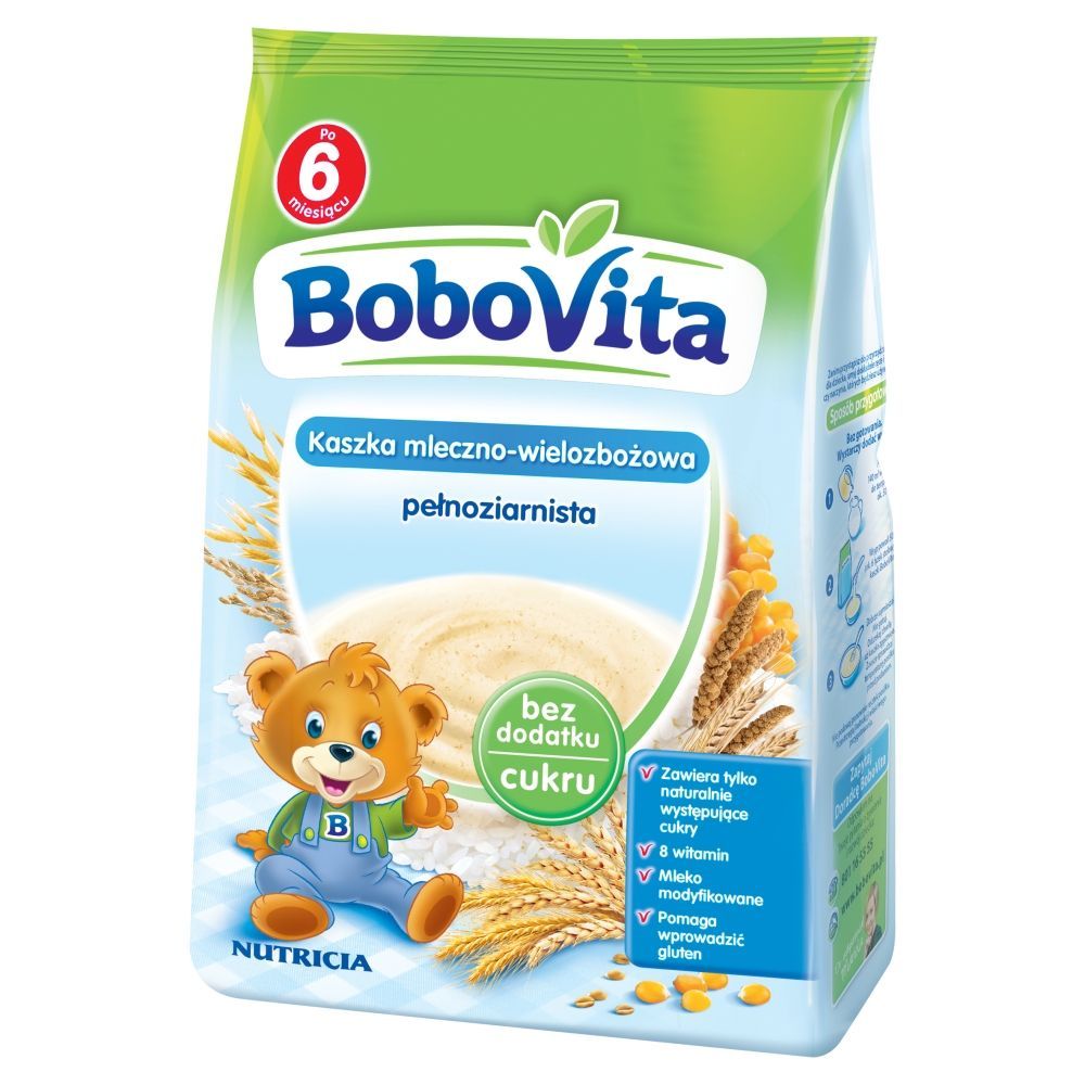 BoboVita Kaszka mleczno-wielozbożowa pełnoziarnista po 6 miesiącu 230 g