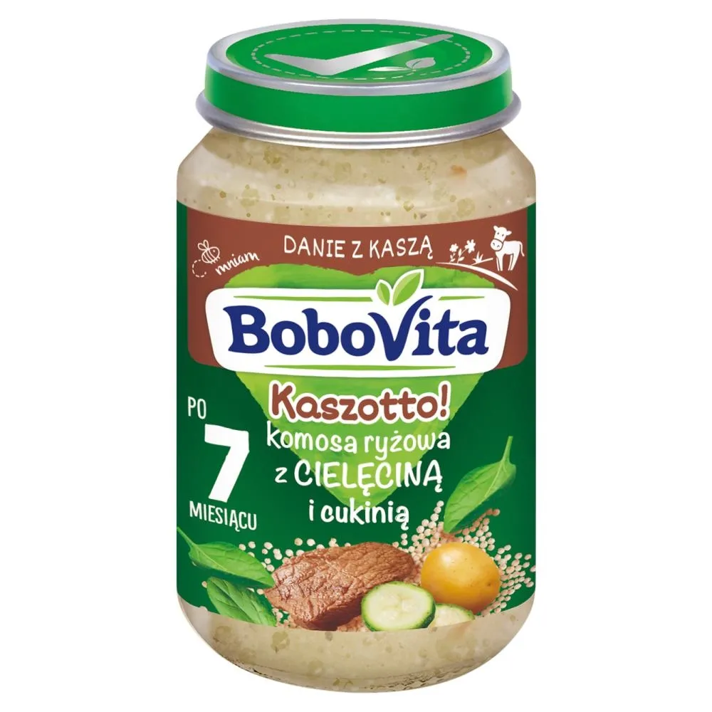 BoboVita Kaszotto! Komosa ryżowa z cielęciną i cukinią po 7 miesiącu 190 g