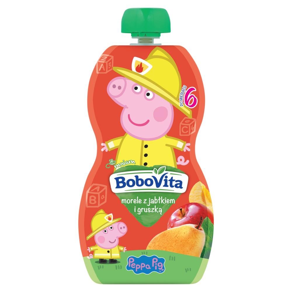 BoboVita Peppa Pig Mus morele z jabłkiem i gruszką po 6 miesiącu 100 g