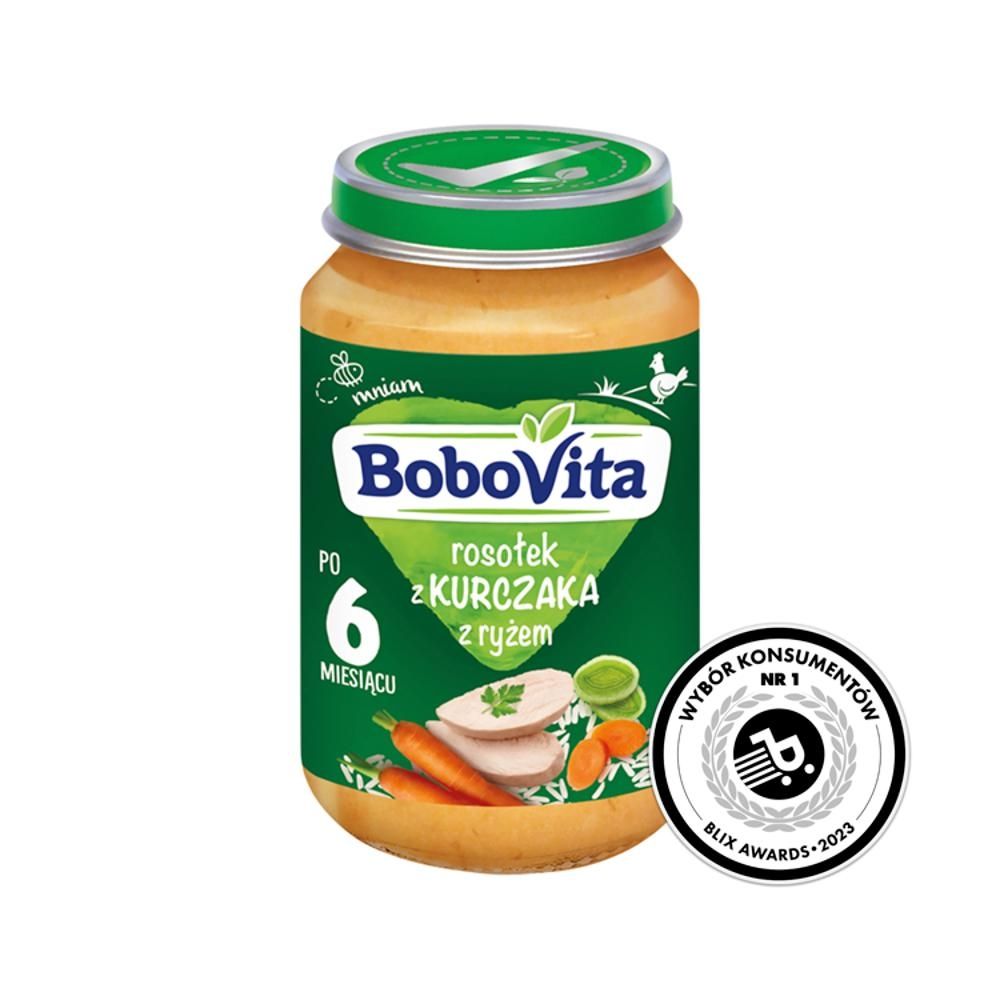BoboVita Rosołek z kurczaka z ryżem po 6 miesiącu 190 g