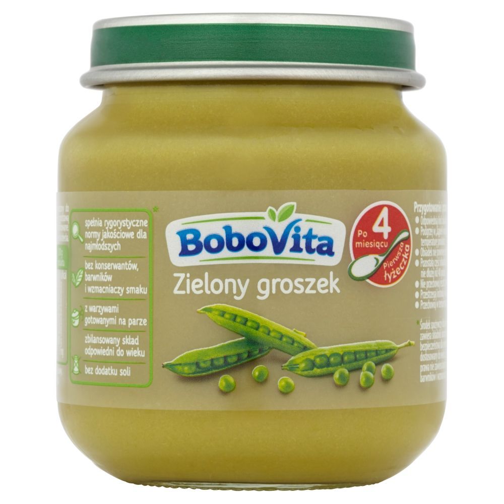 BoboVita Zielony groszek po 4 miesiącu 125 g