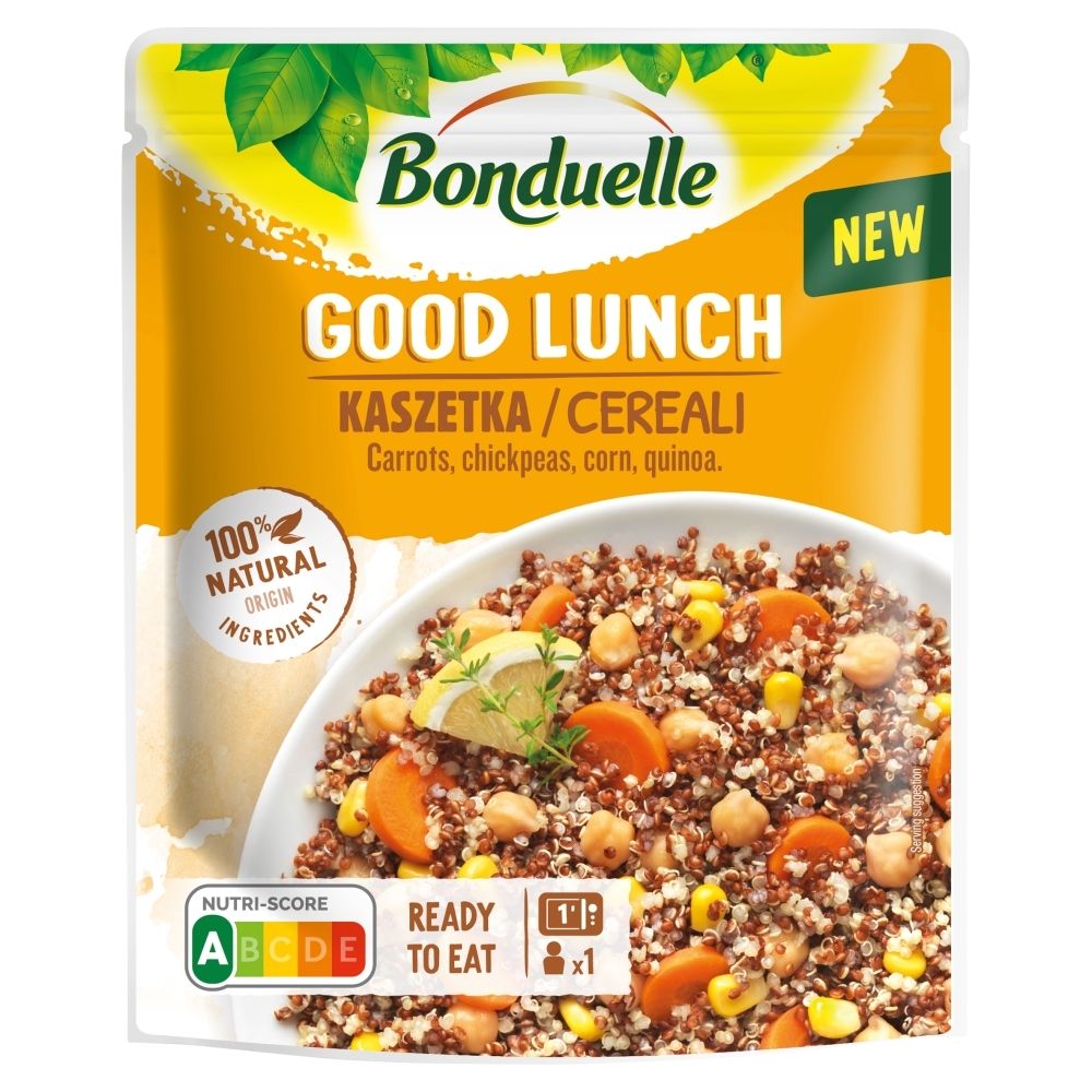 Bonduelle Good Lunch Kaszetka Mieszanka marchwi ciecierzycy kukurydzy i komosy ryżowej 250 g