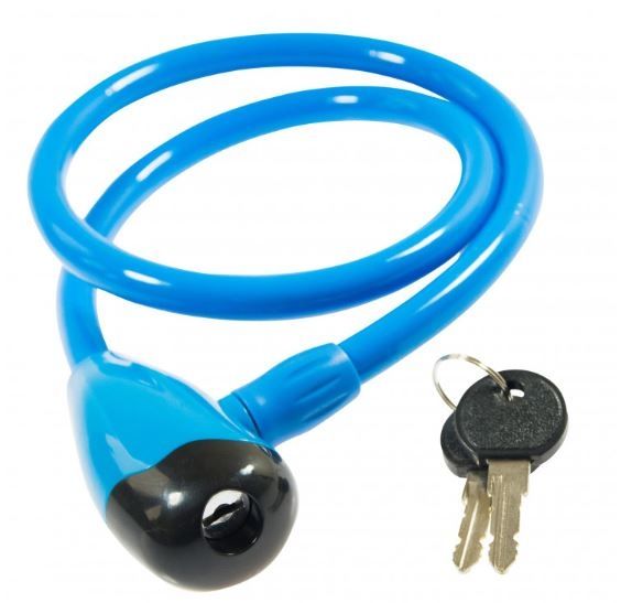 BOTTARI Zapięcie rowerowe SECURITY LOCK 1000 mm x 12mm niebieskie