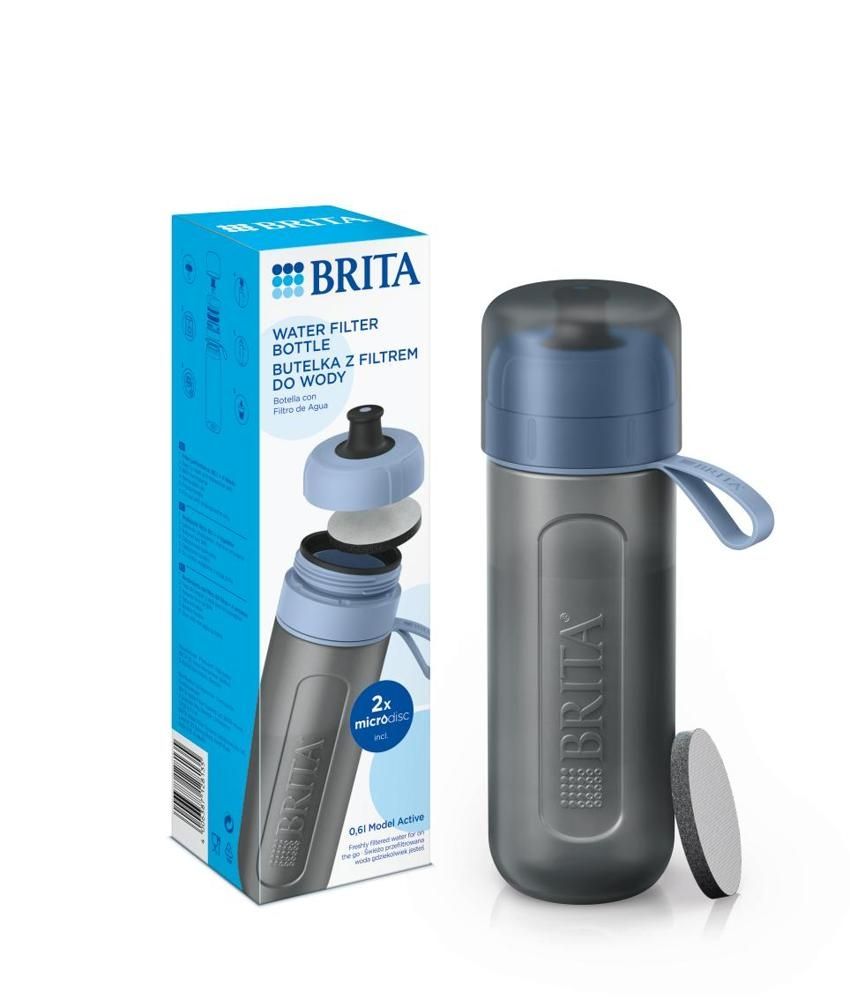 BRITA butelka filtrująca Active + 2 filtry do wody MicroDisc