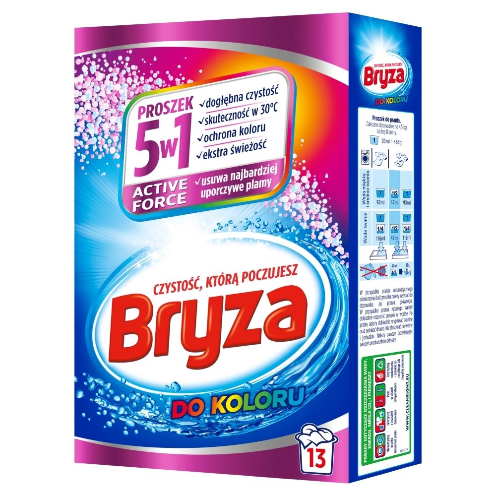 Bryza Active Force 5w1 Proszek do prania do koloru 845 g (13 prań)