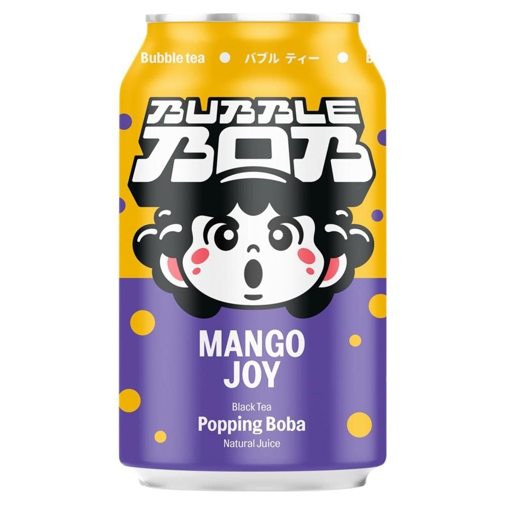 Bubble Bob Mango Joy Napój z czarną herbatą sokiem z mango i pękającymi kuleczkami 330 ml