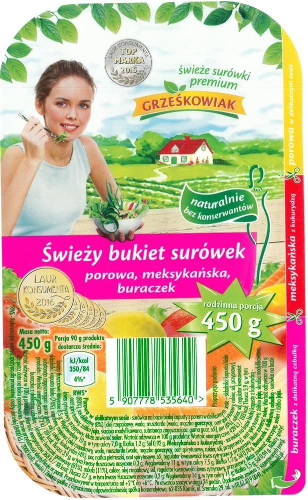 Bukiet surówek porowa, meksykańska, buraczek 450 g
