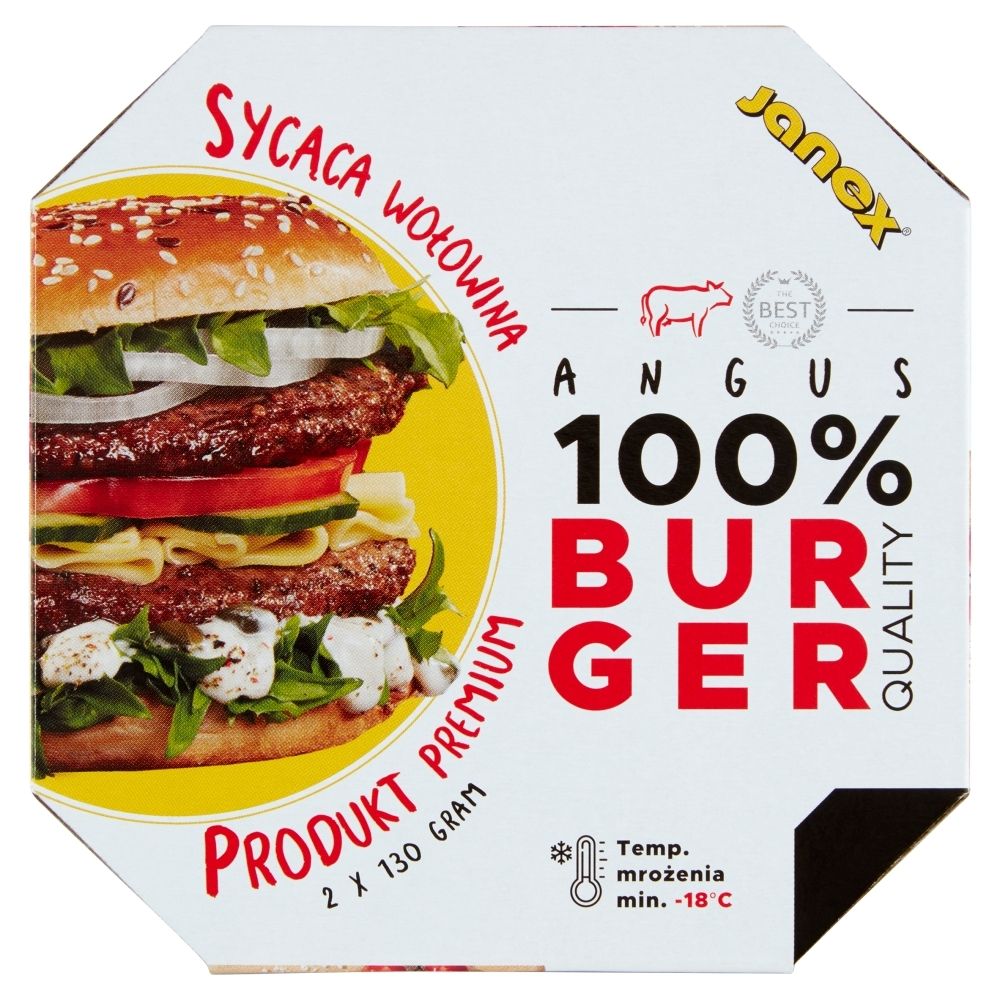 Burger wołowy Angus 100% 260 g (2 x 130 g)