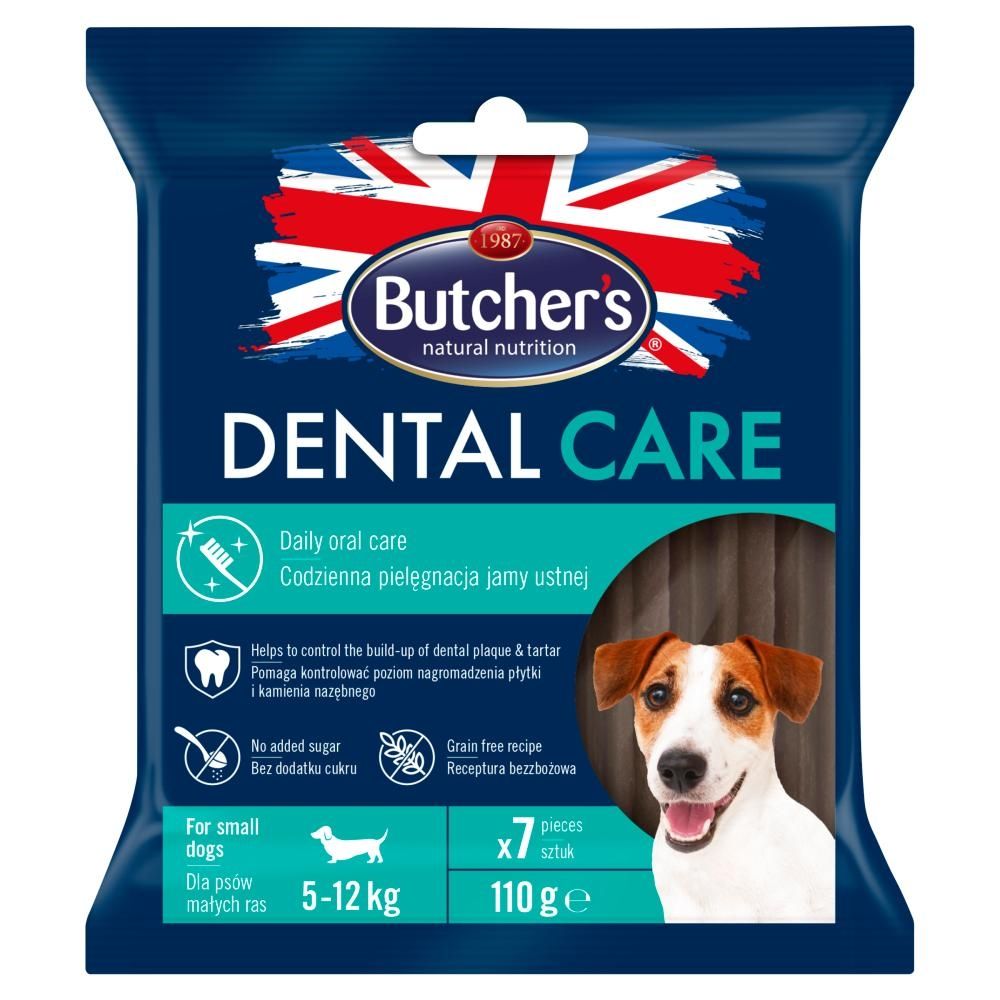 Butcher's Dental Care Karma uzupełniająca dla psów małych ras z kurczakiem 110 g (7 sztuk)