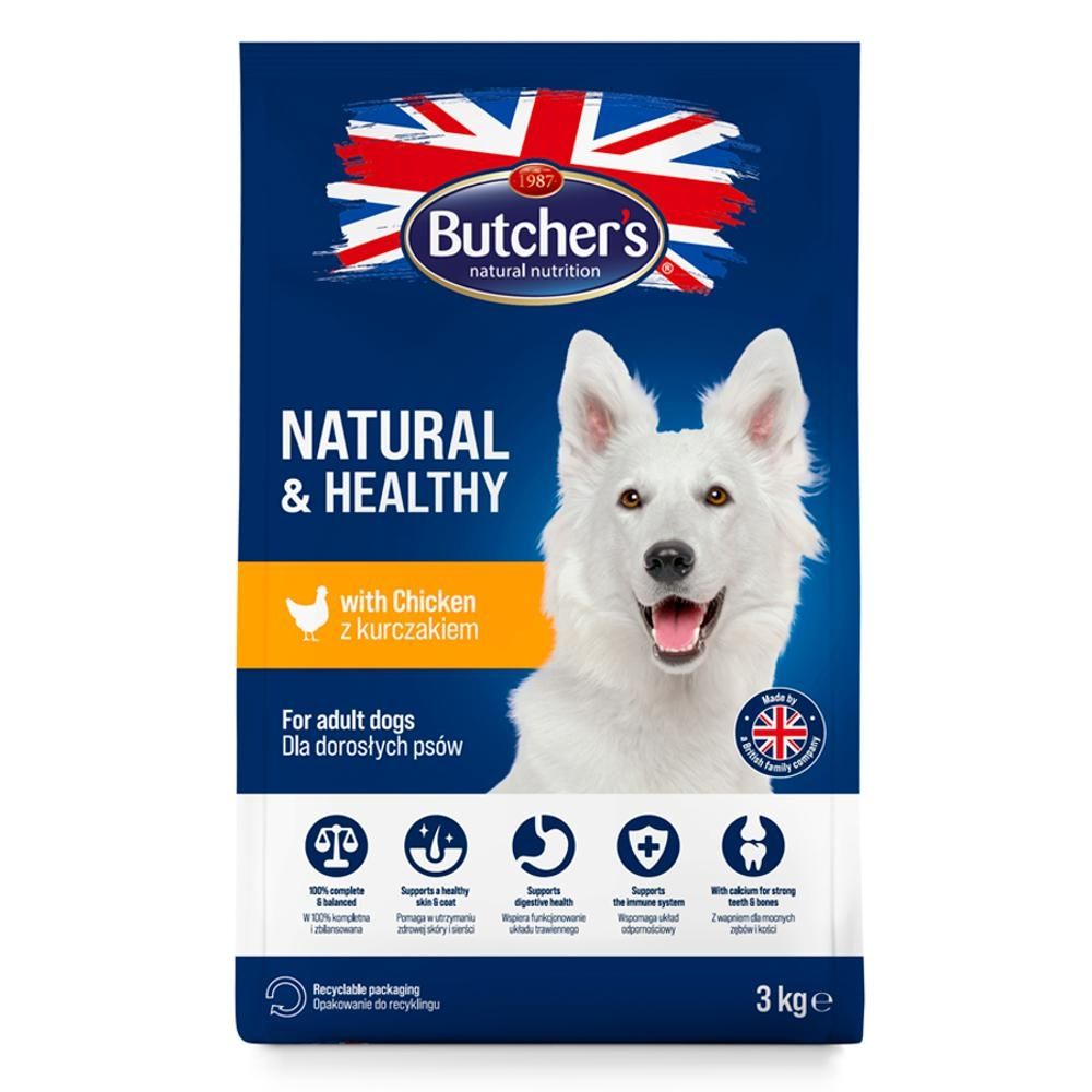 Butcher's Natural & Healthy Karma dla dorosłych psów z kurczakiem 3 kg