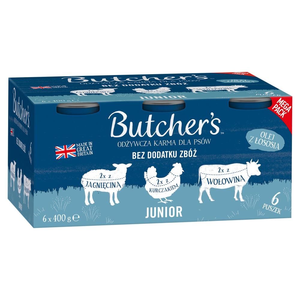 Butcher's Original Megapack Junior karma dla psów kawałki w galaretce 6 x 400 g