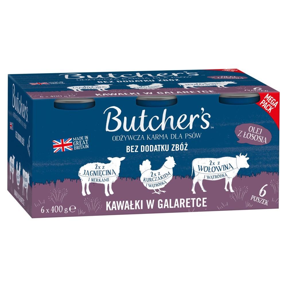 Butcher's Original Megapack karma dla psów kawałki w galaretce 6 x 400 g