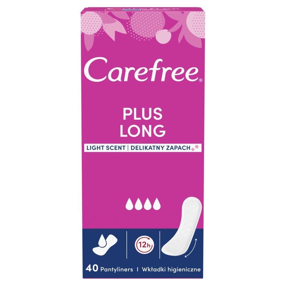 Carefree Plus Long Wkładki higieniczne delikatny zapach 40 sztuk