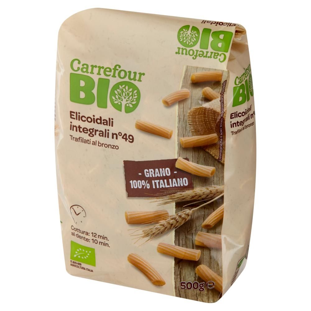 Carrefour Bio Ekologiczny makaron z semoliny z pszenicy durum pełnoziarnisty 500 g