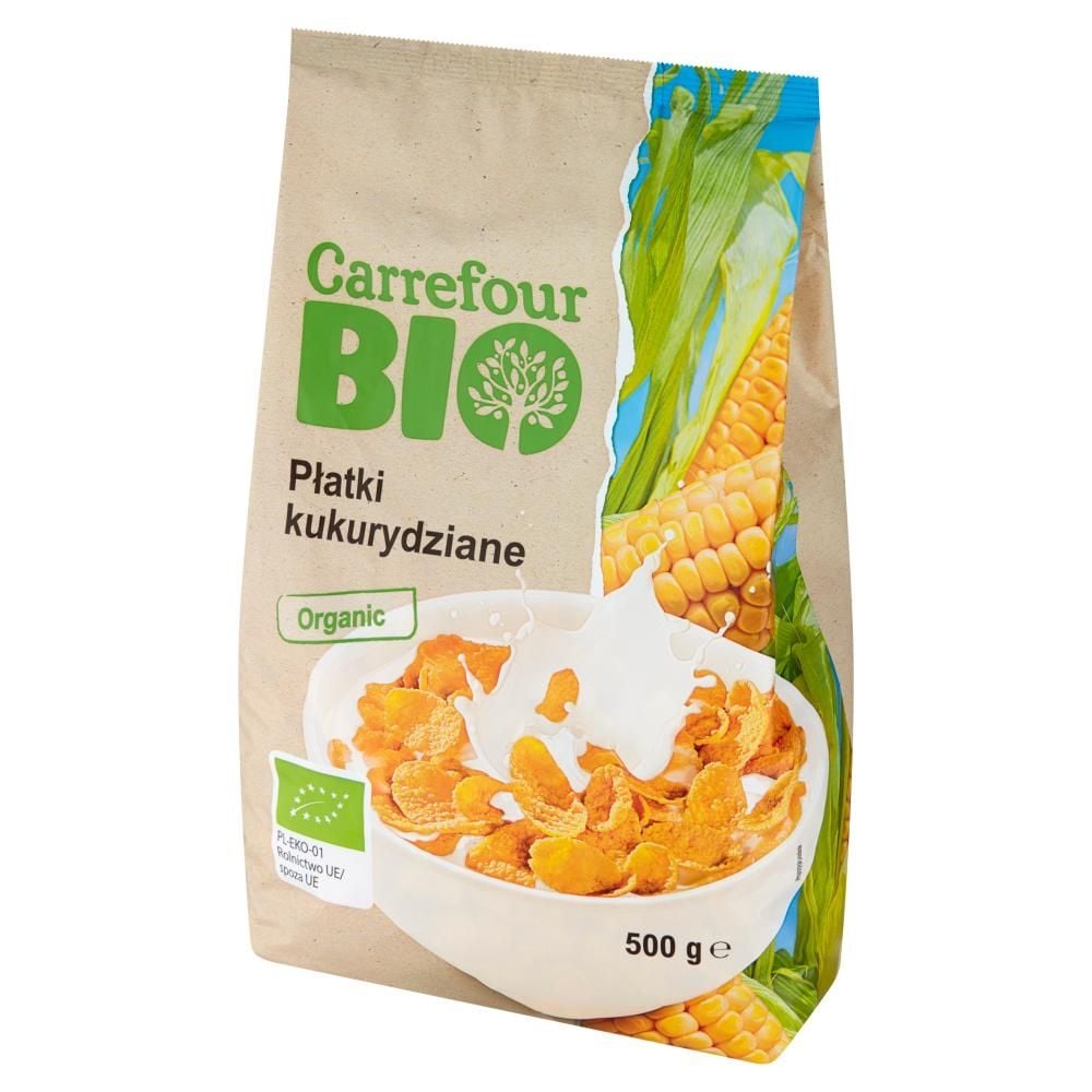 Carrefour Bio Płatki kukurydziane 500 g