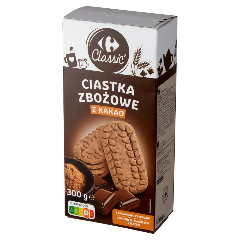 Carrefour Classic Ciastka zbożowe z kakao 300 g