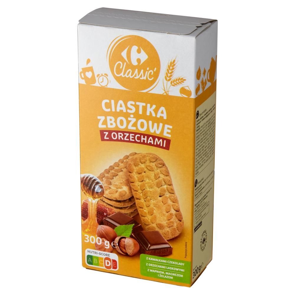 Carrefour Classic Ciastka zbożowe z orzechami 300 g