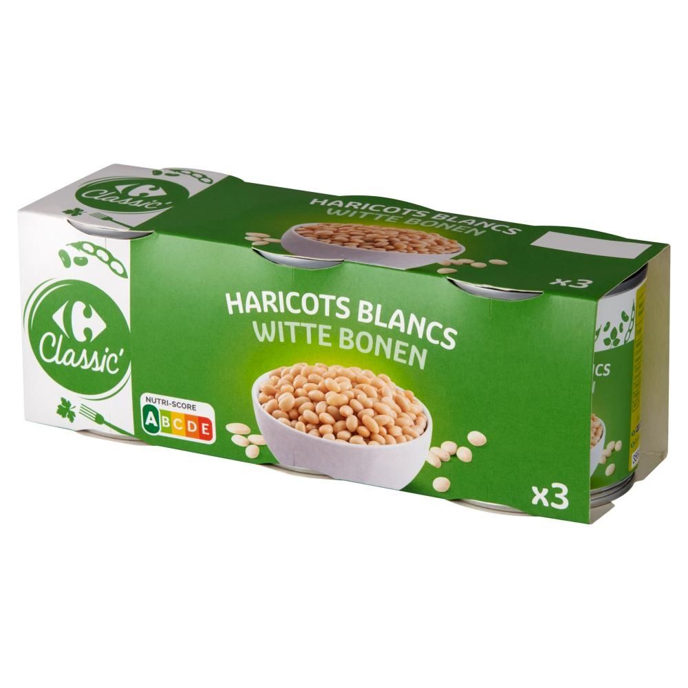 Carrefour Classic Fasola biała 600 g (3 x 200 g)