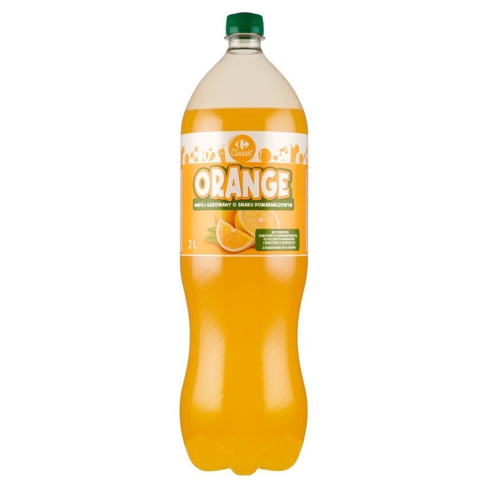 Carrefour Classic Napój gazowany o smaku pomarańczowym 2 l