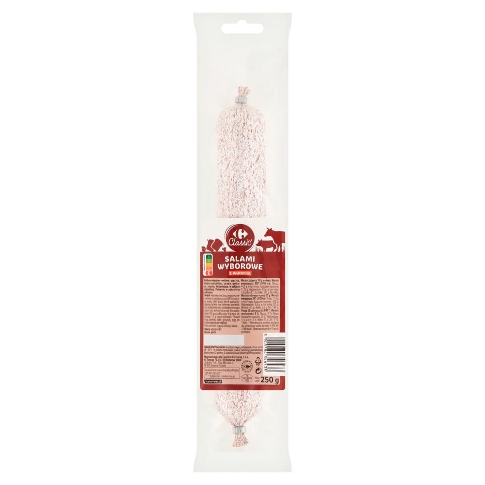 Carrefour Classic Salami wyborowe z papryką 250 g