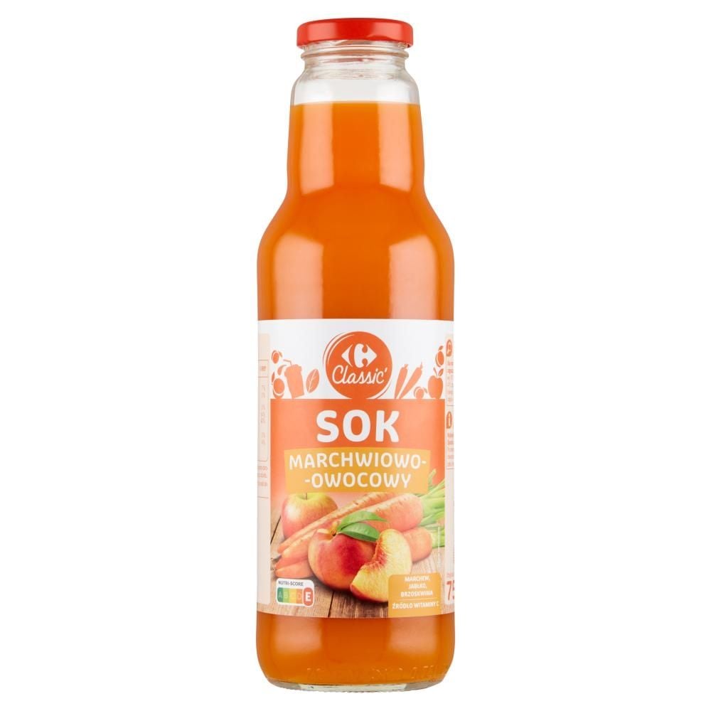 Carrefour Classic Sok marchwiowo-owocowy marchew jabłko brzoskwinia 750 ml