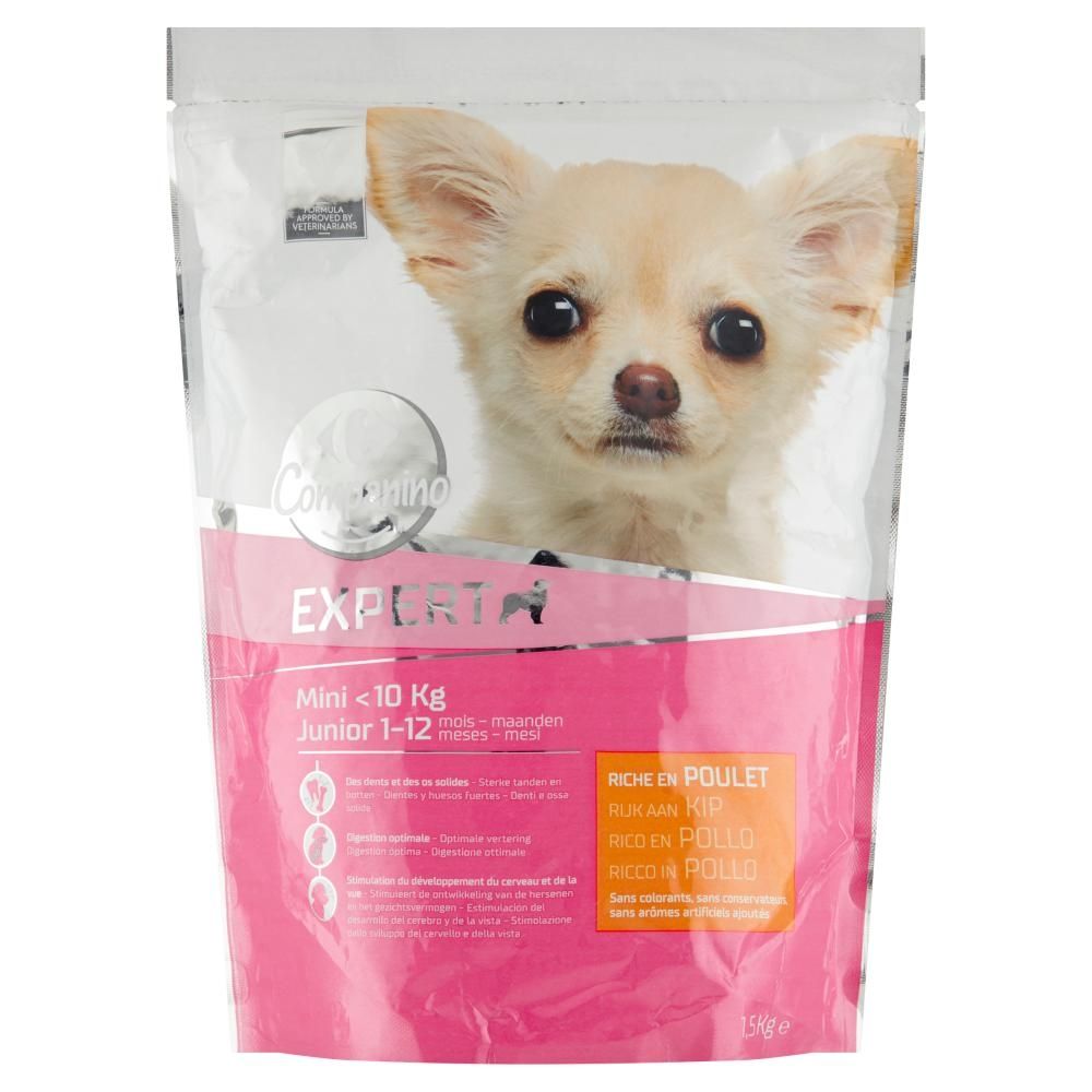 Carrefour Companino Expert Mini Junior 1-12 Karma dla psów 1,5 kg