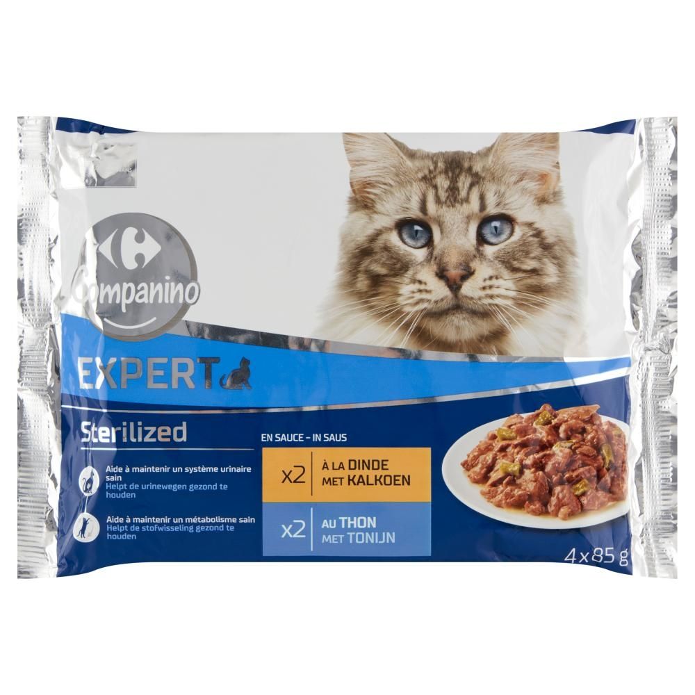 Carrefour Companino Expert Sterilized Karma dla kotów 340 g (4 x 85 g)