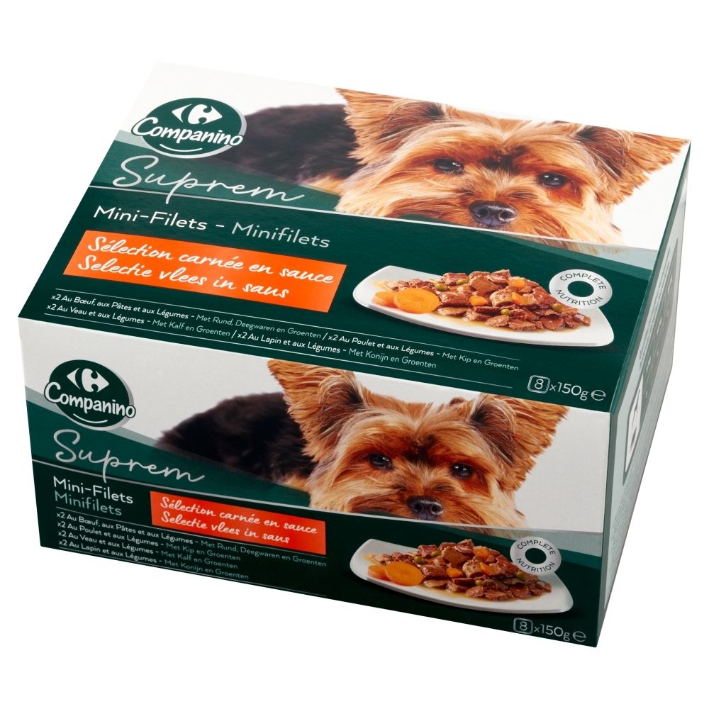 Carrefour Companino Suprem Karma dla psów 1200 g (8 x 150 g)