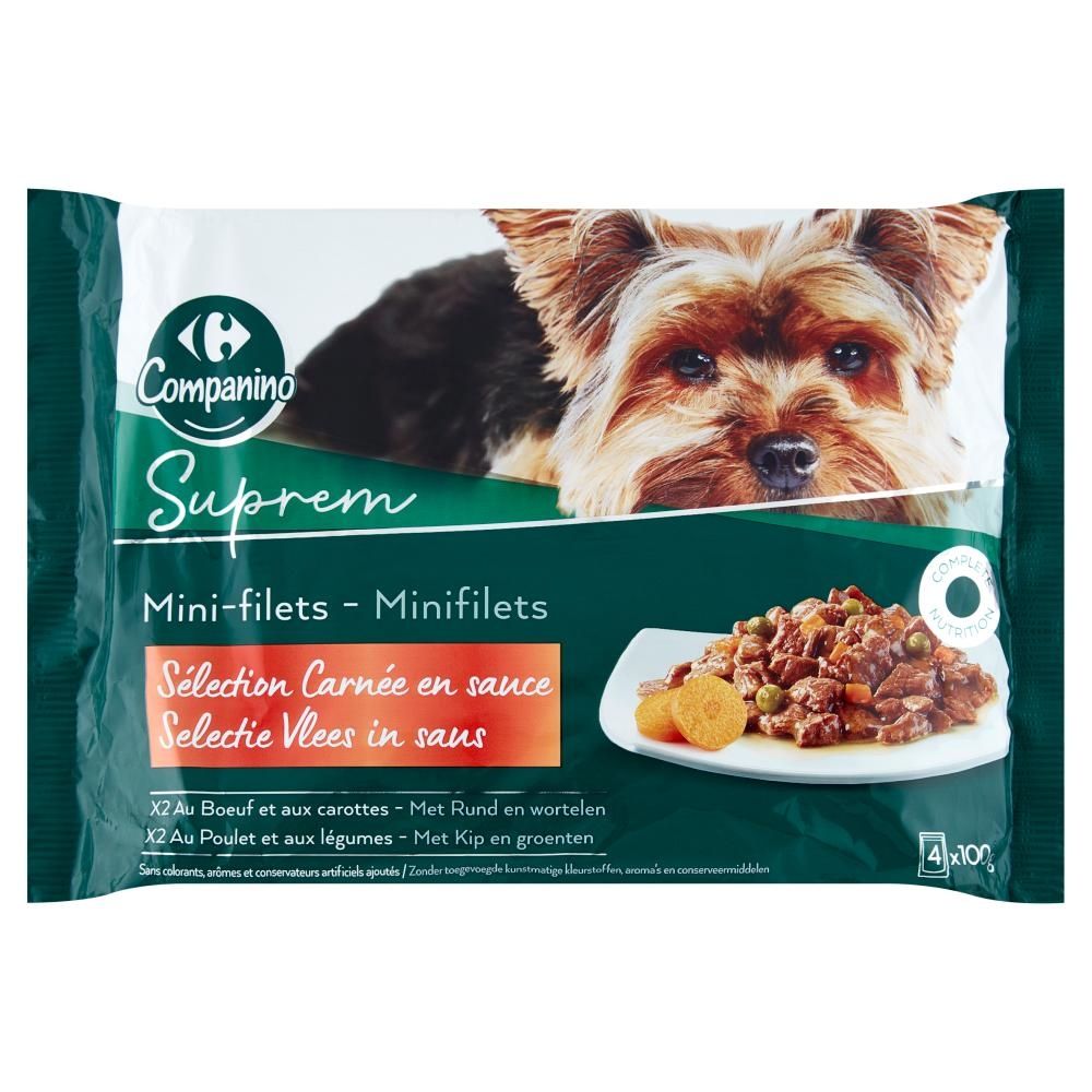 Carrefour Companino Suprem Karma dla psów 400 g (4 x 100 g)