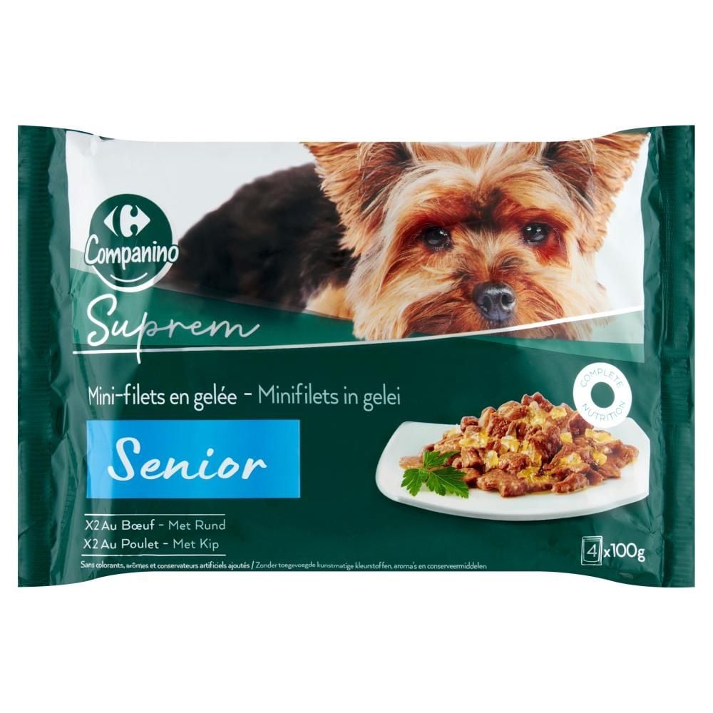 Carrefour Companino Suprem Senior Karma dla psów 400 g (4 x 100 g)
