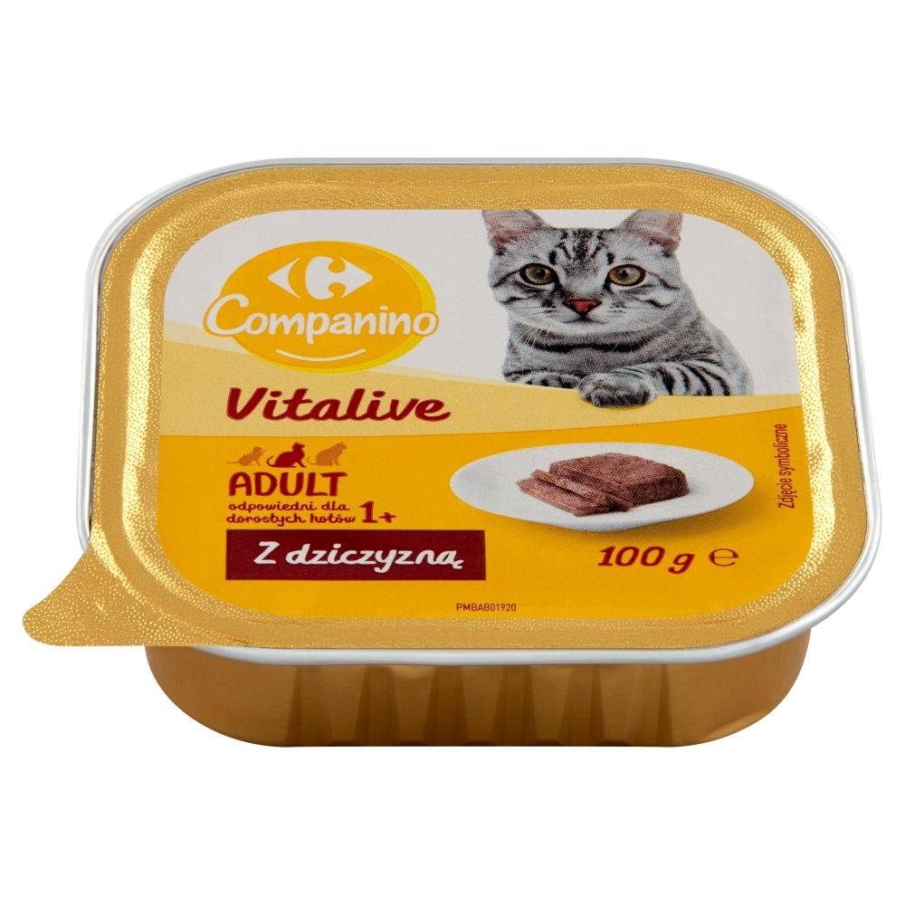 Carrefour Companino Vitalive Karma dla kotów z dziczyzną 100 g