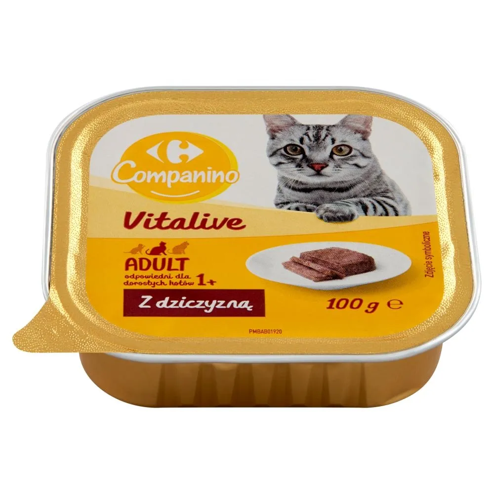 Carrefour Companino Vitalive Karma dla kotów z dziczyzną 100 g